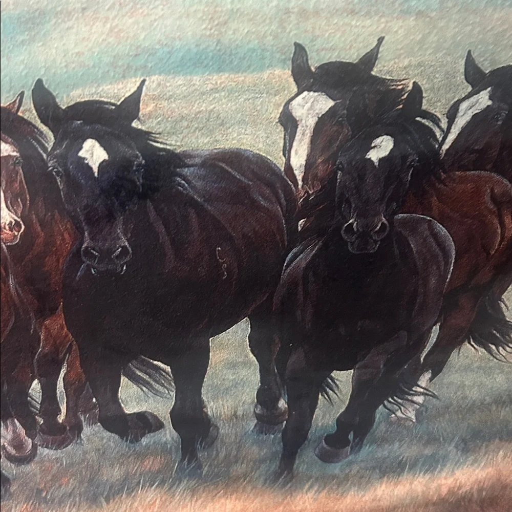 NWT Running Horses Memory Foam Mat Brown & Black
